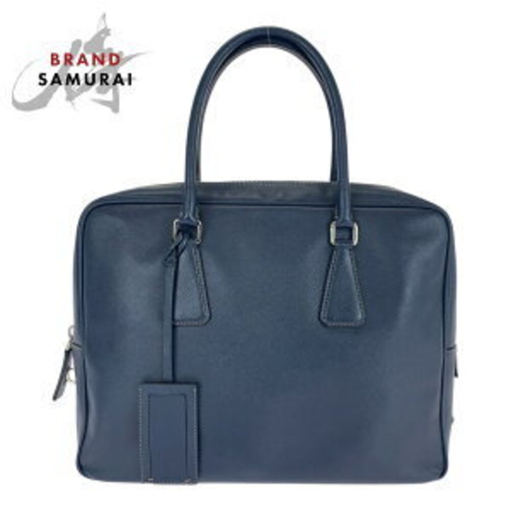 Prada Navy leather Blue briefcase Saffiano - Picture 2 of 10